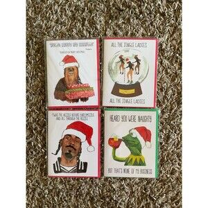 Hand Painted Meme Christmas Cards